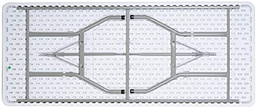 Amazing for less 8ft Folding Table White Plastic Folding Table Portable Long Foldable Tables Indoor Outdoor Picnic Camping Fold Table 8 Foot Party Table (4ft, 6ft, 8ft)